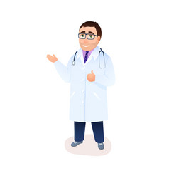 Isolated Doctor In Medical Gown Showing Ok Sign