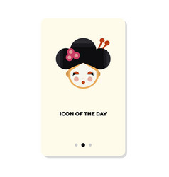 Japanese Geisha Flat Icon