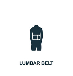 Lumbar Belt Icon Monochrome Simple Fitness Icon