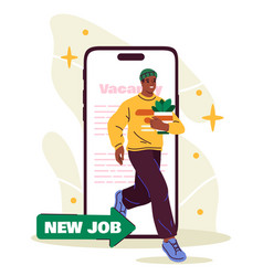 Man With New Job Concept