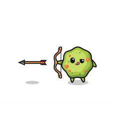 Puke Character Doing Archery