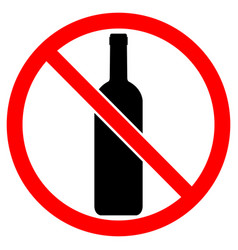 No alcohol sign drinking alcohol is forbidden icon