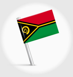 Vanuatu Map Pin Flag 3d Realistic