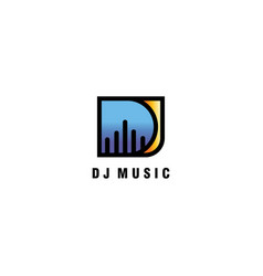 Dj Music Logo Design Initial Template Color