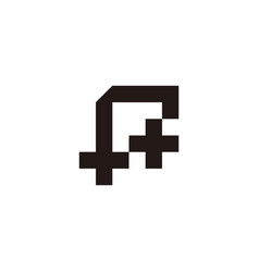 Letter F Plus Square Geometric Symbol Simple Logo