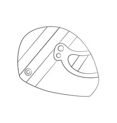 Racing Helmet Sketch Side View Of Protection