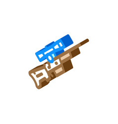 Sniper Rifle Isometric Icon