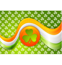 St Patricks Day Bright Abstract Wavy Background