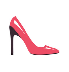 Stylish Pink Stilleto Shoe Isolated