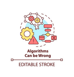 Algorithms Can Be Wrong Concept Icon