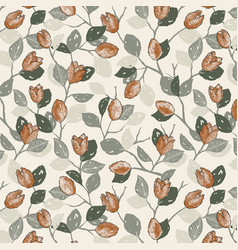 Beech Forest And Nut Watercolor Pattern