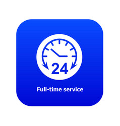 Full Time Service Icon Blue