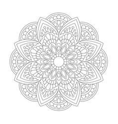 Geometric Abstract Simple Mandala For Coloring