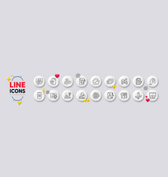 Map Vip Phone And Photo Line Icons For Web