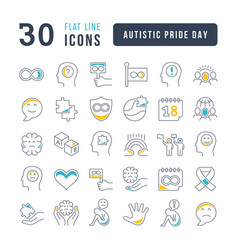 Line Icons Autistic Pride Day