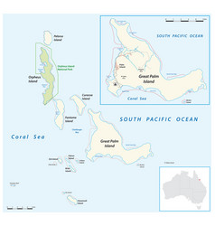 Map Of The Palm Islands Queensland Australia