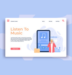 Music App Landing Page Man With Headphones