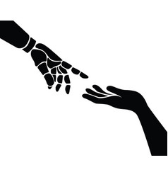 Robot Hand And People