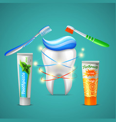 Tooth Dental Care Realistic