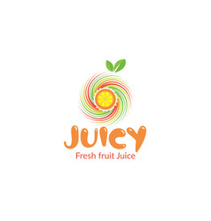 Juicy Fresh Fruit Juice Mascot Logo