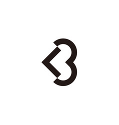 Letter C And Number 3 Geometric Symbol Simple Logo