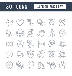 Line Icons Autistic Pride Day