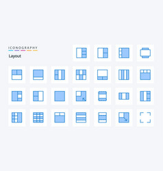 25 Layout Blue Icon Pack