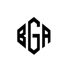 Bga Letter Logo Design With Polygon Shape