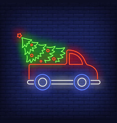 Christmas Tree In Truck Neon Sign