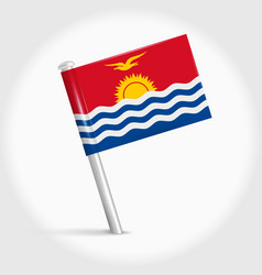 Kiribati Map Pin Flag 3d Realistic