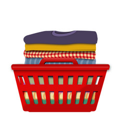 Laundry Basket With Folded Clothes