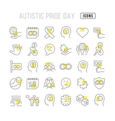 Line Icons Autistic Pride Day