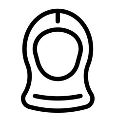 Muslim Female Headwear Icon Outline