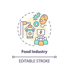 2d Customizable Food Industry Line Icon Concept