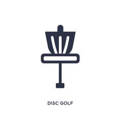 Disc Golf Icon On White Background Simple Element