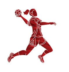 Handball Sport Female Player Action