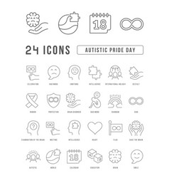 Line Icons Autistic Pride Day