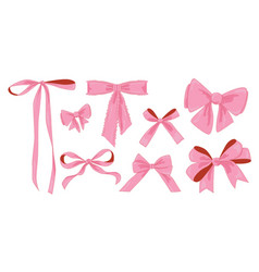 8 Pink Girly Vintage Bow