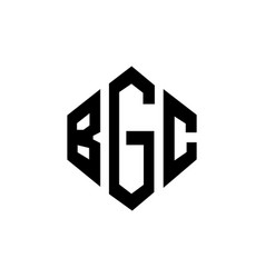 Bgc Letter Logo Design With Polygon Shape