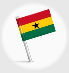 Ghana Map Pin Flag 3d Realistic