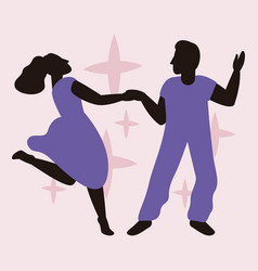 Hand Drawn Flat Dancer Silhouette