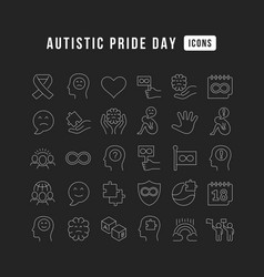 Line Icons Autistic Pride Day