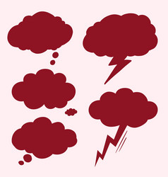 Red Comic Cloud Bubble Talk