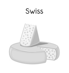 Isolated Object Of Chees And Swiss Logo Graphic