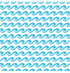 Sea Ocean Surf Wave Seamless Pattern Wavy Lines