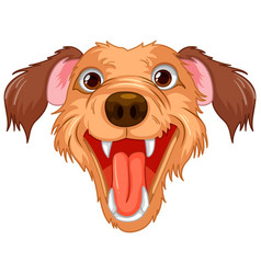 Cheerful Dog With Open Mouth And Teeth