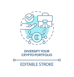 Diversify Your Crypto Portfolio Turquoise Concept