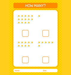 How Many Counting Game With Sun Worksheet