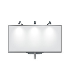 Billboard Mockup Screen With Lamps