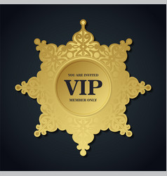 Luxury Dark Vip Card In Ornament Texture